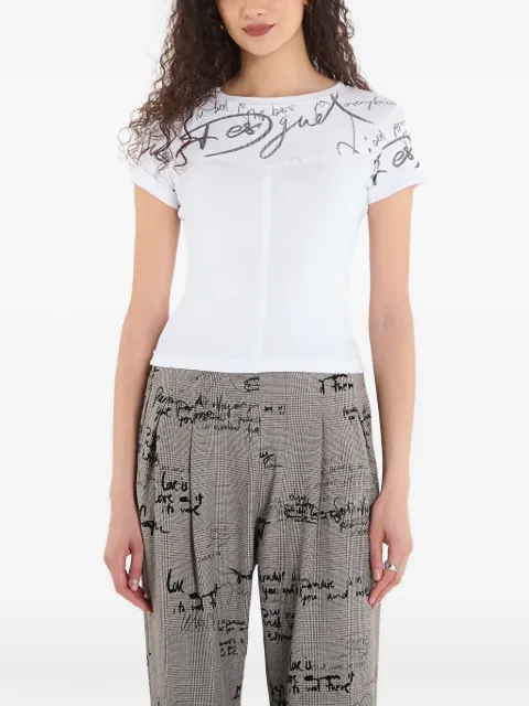 Desigual scribble-print ribbed T-shirt