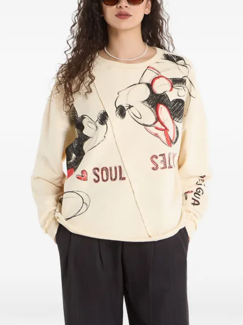 Desigual x Mickey and Minnie Mouse 图案印花卫衣