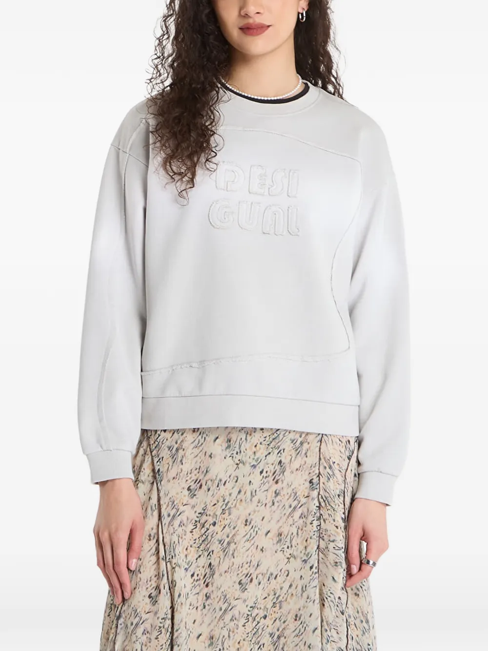 Desigual logo-embroidered sweatshirt - Toni neutri