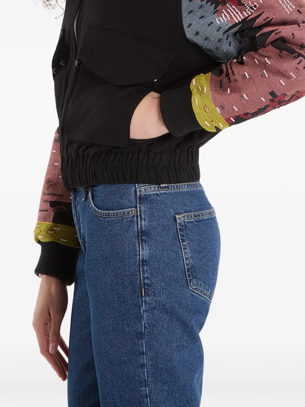Desigual zip-fastening pocket jacket Zwart