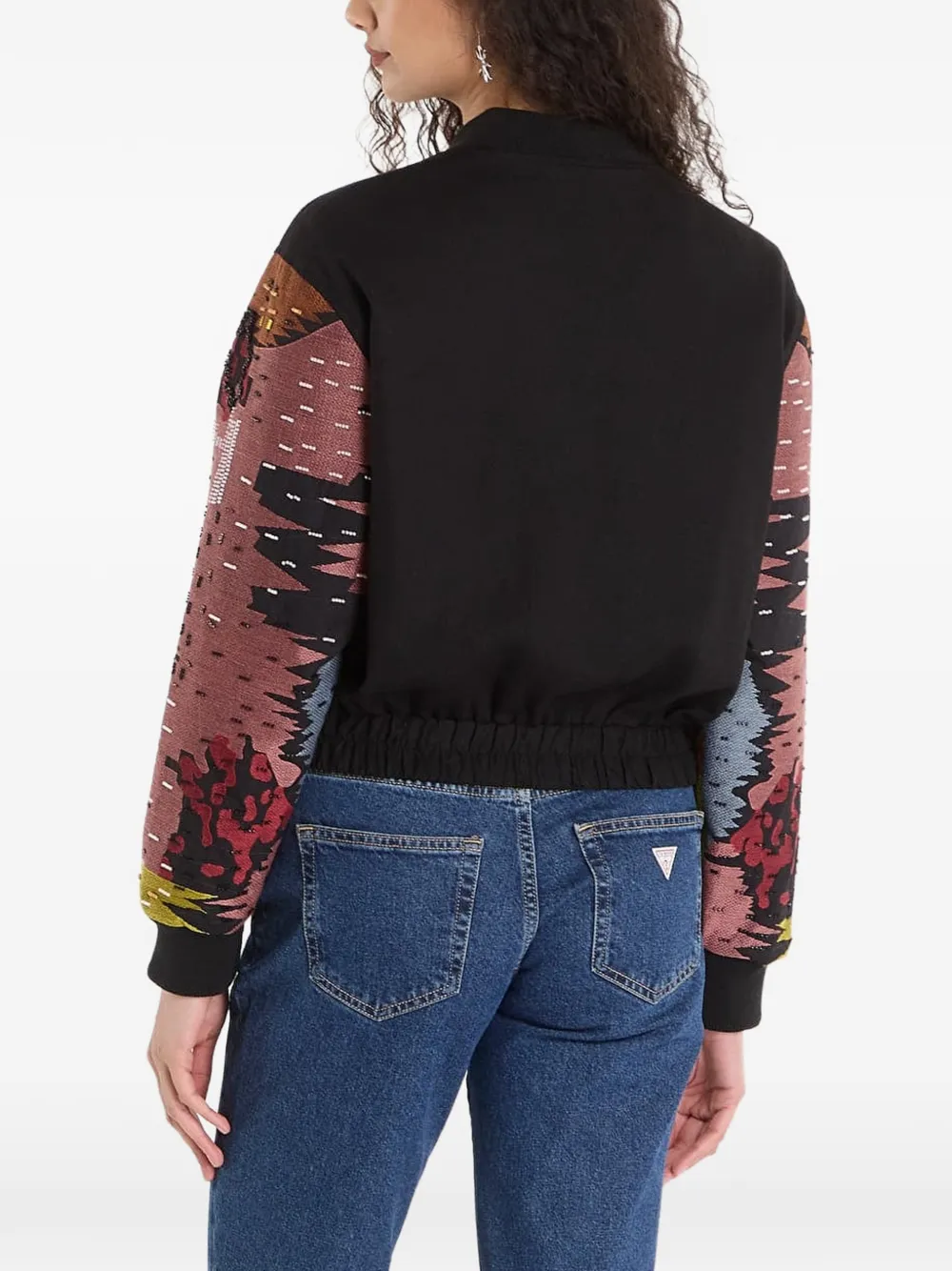 Desigual zip-fastening pocket jacket Zwart