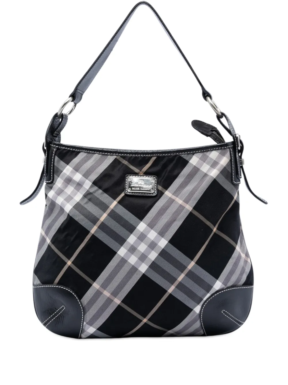 Burberry Pre-Owned 2000-2017 Supernova Check Canvas hobo bag - Schwarz