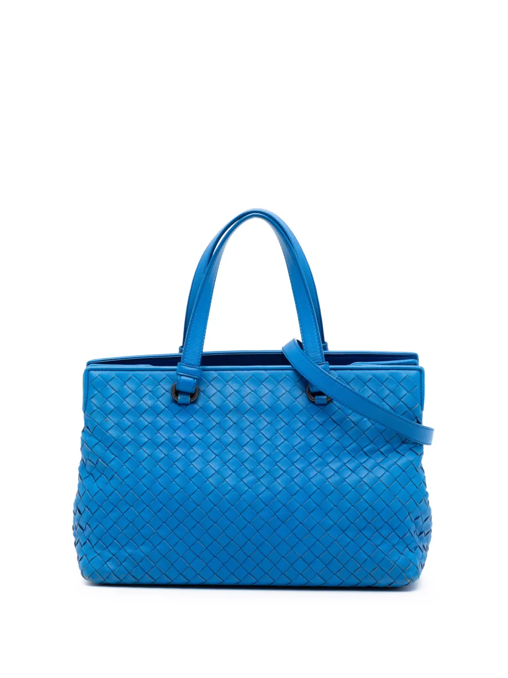 Bottega Veneta Pre-Owned 2012-2025 Small Nappa Intrecciato Accordion satchel - Blue