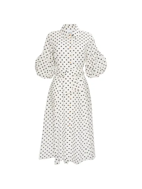 WEILL PARIS polka-dot shirt dress