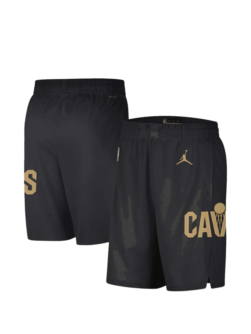 Jordan NBA Cavs logo-print shorts - Black