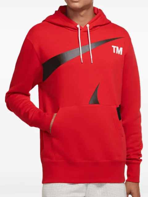 Nike Swoosh logo-print hoodie
