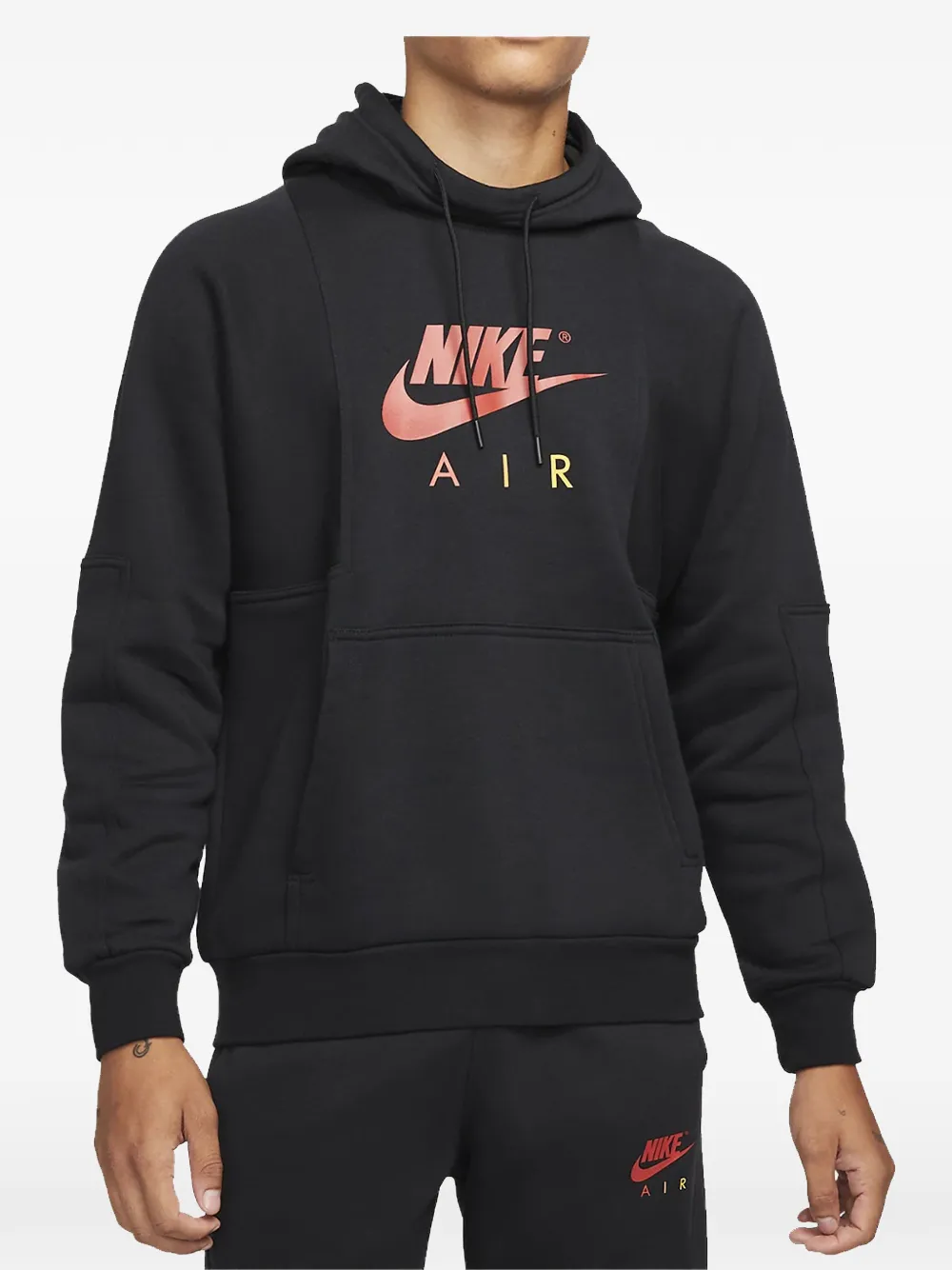 Nike Air logo-print fleece hoodie - Nero