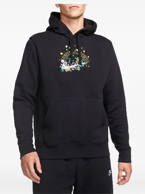 Nike graphic-print fleece hoodie