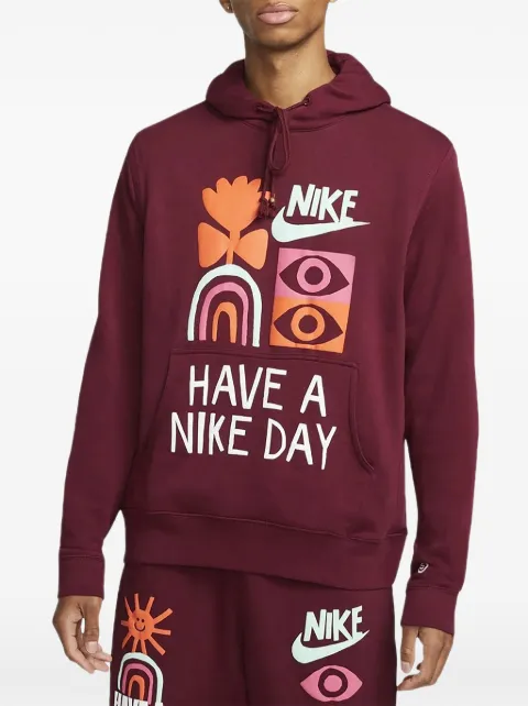 Nike graphic-print drawstring hoodie