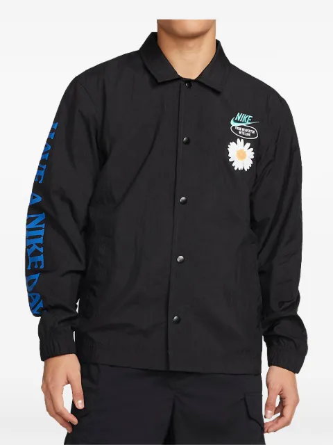 Nike graphic-print coaches jacket