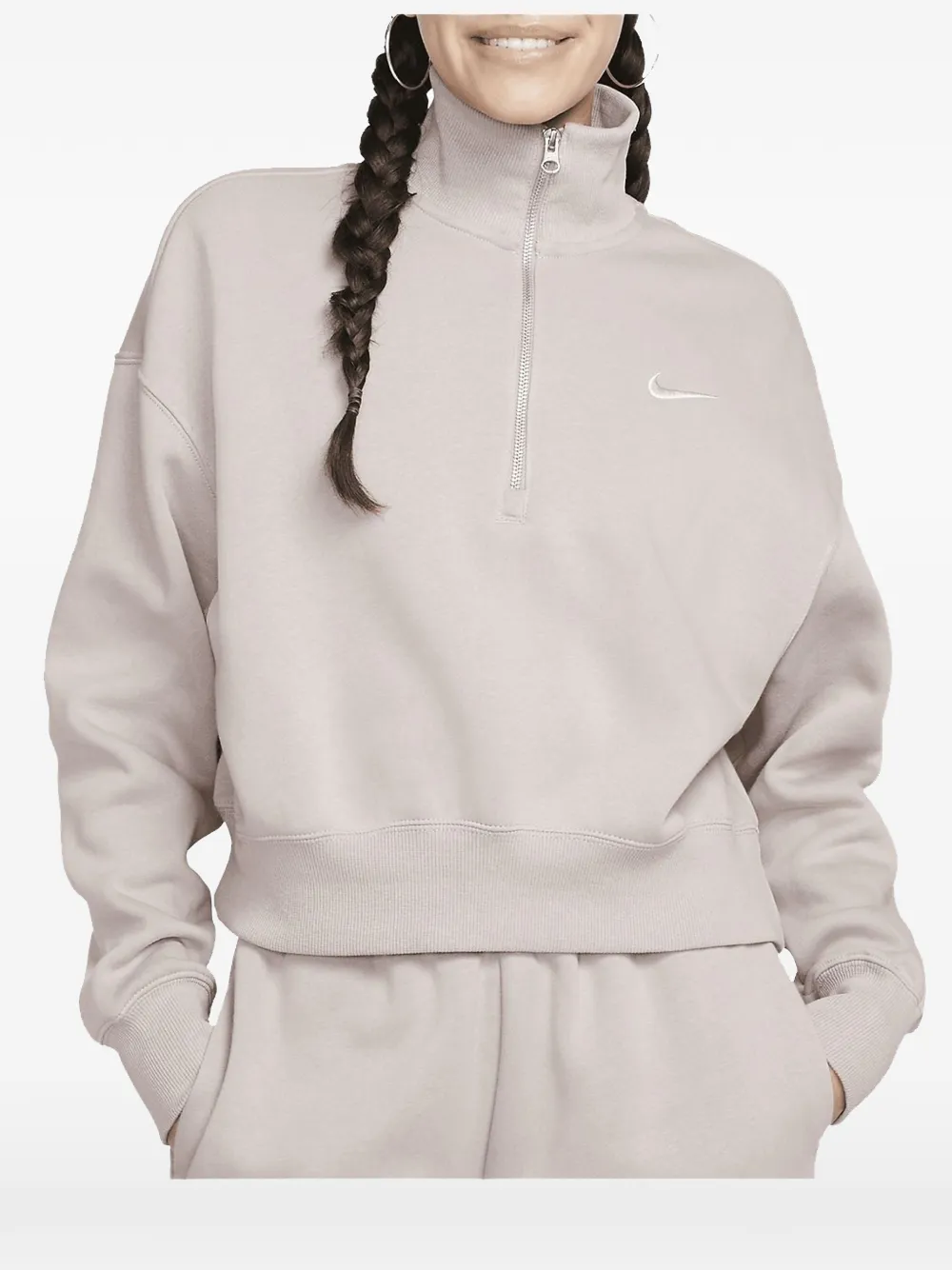 Nike Phoenix fleece half-zip sweater - Nude