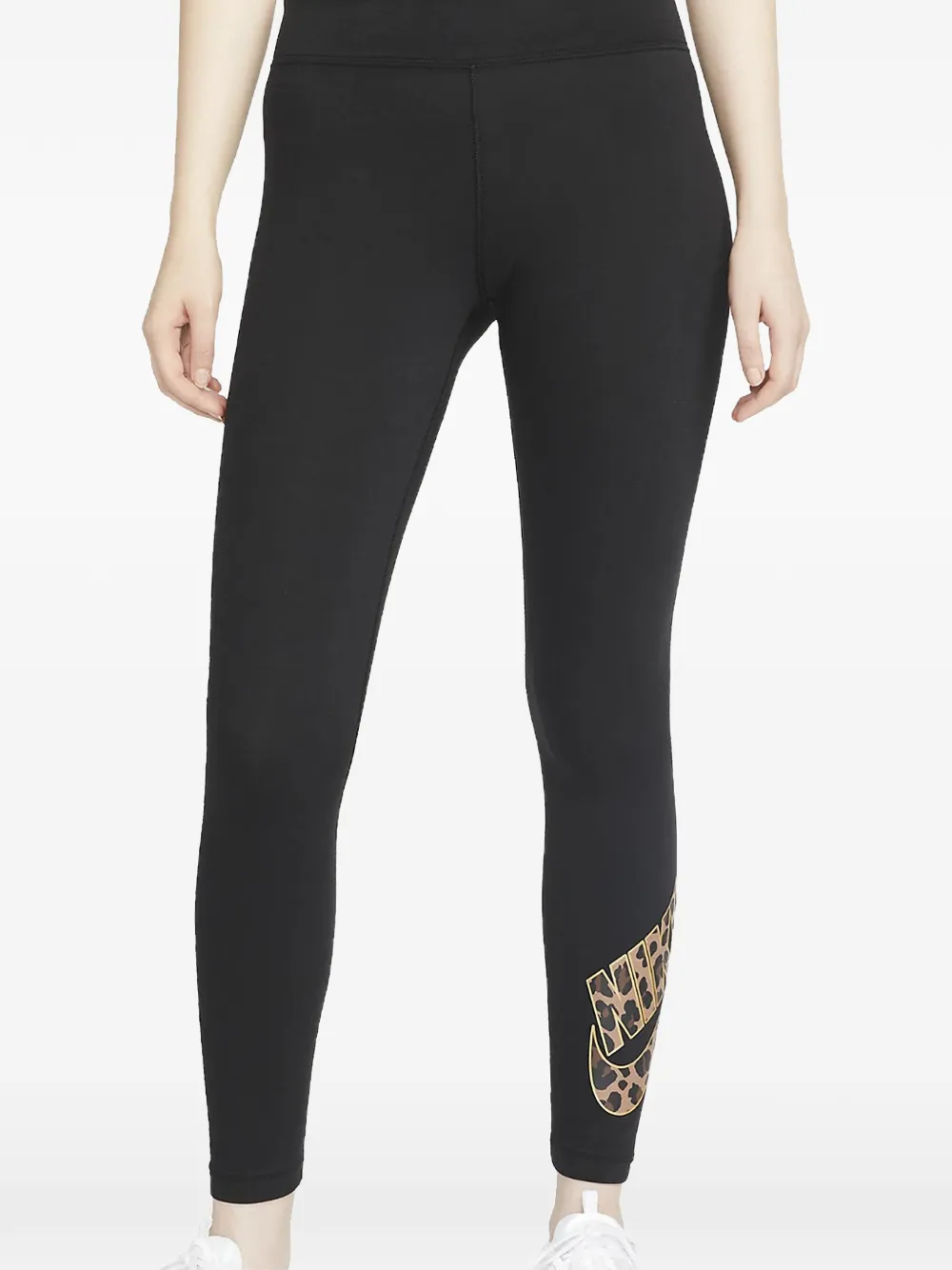 Nike logo-print leggings - Schwarz