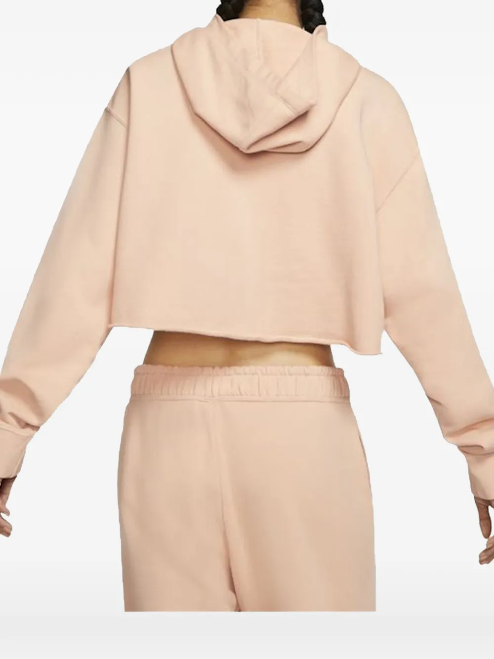 Nike Cropped hoodie met gewassen effect Roze