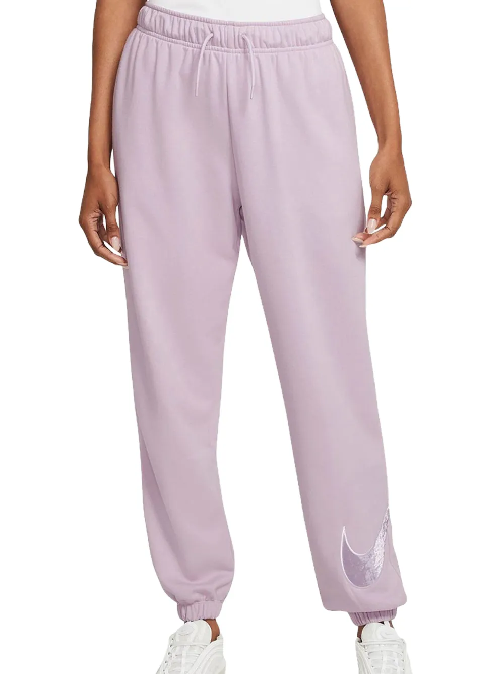 Nike logo-print fleece track pants - Violett
