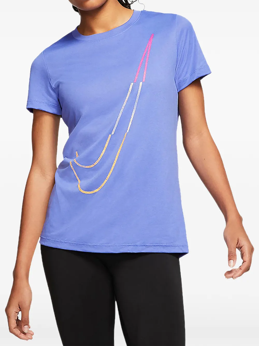 Nike Dri-fit Legend Icon Clash Swoosh T-shirt - Violett