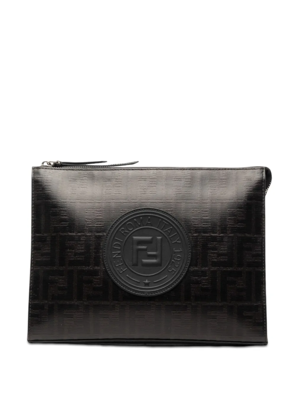 Fendi Pre-Owned 2010-2026 Zucca Coated Canvas clutch bag - Black