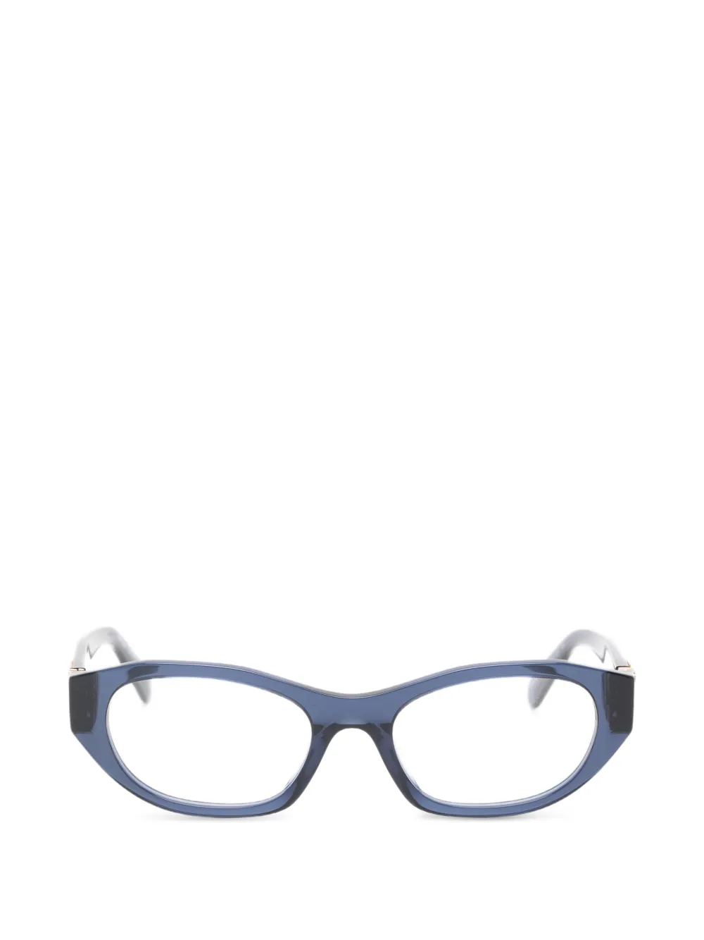 Miu Miu Eyewear logo-plaque glasses - Blu
