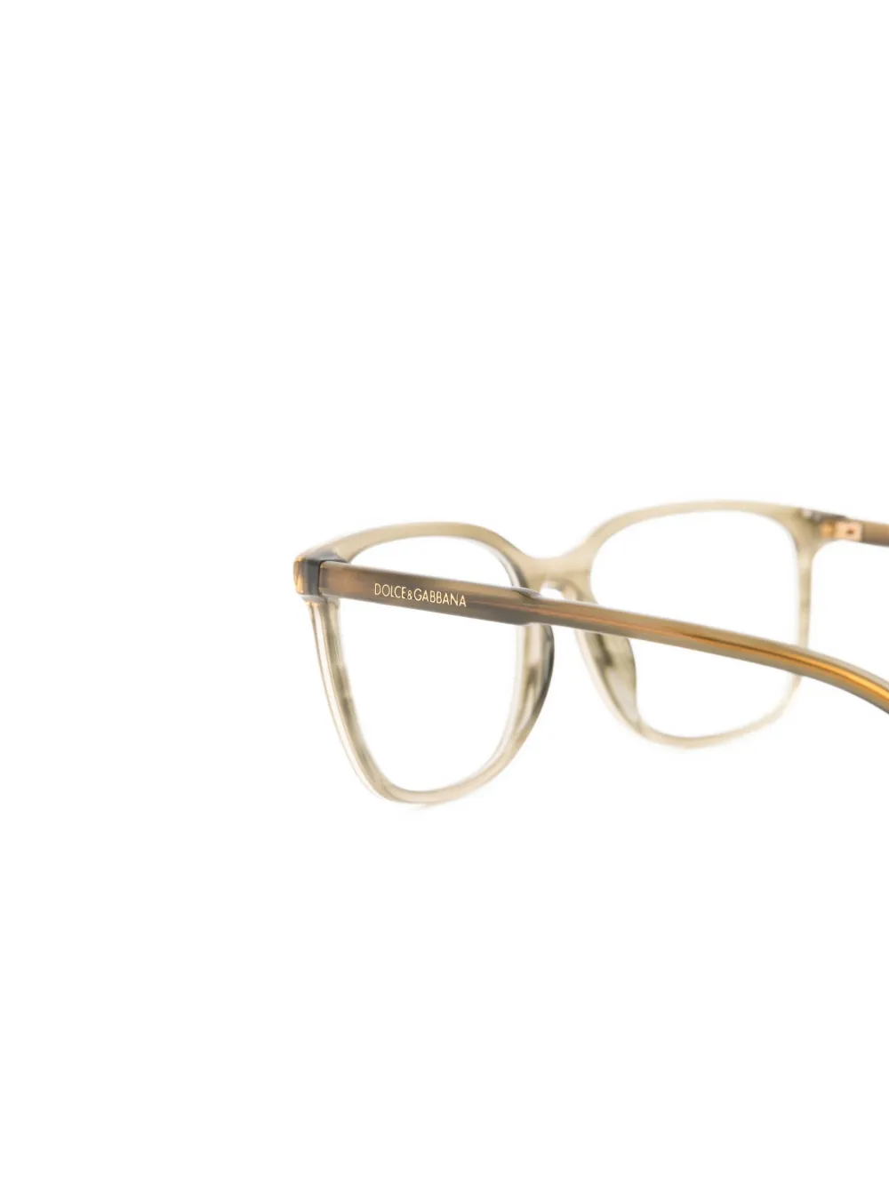 Dolce & Gabbana Eyewear Bril met rechthoekig montuur Beige