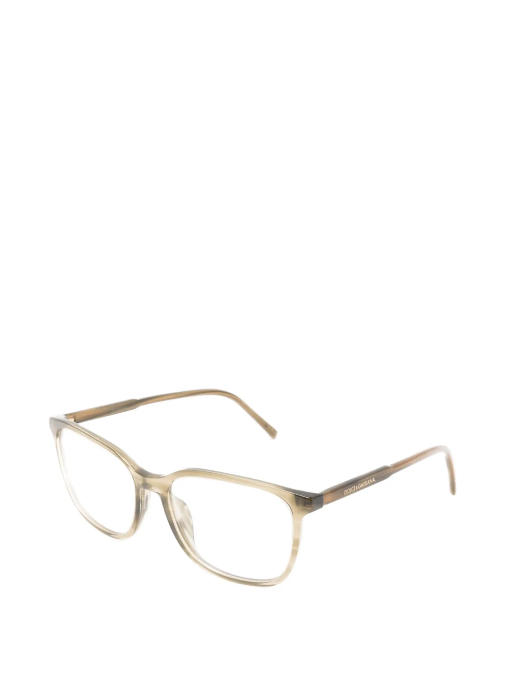 Dolce & Gabbana Eyewear Bril met rechthoekig montuur Beige