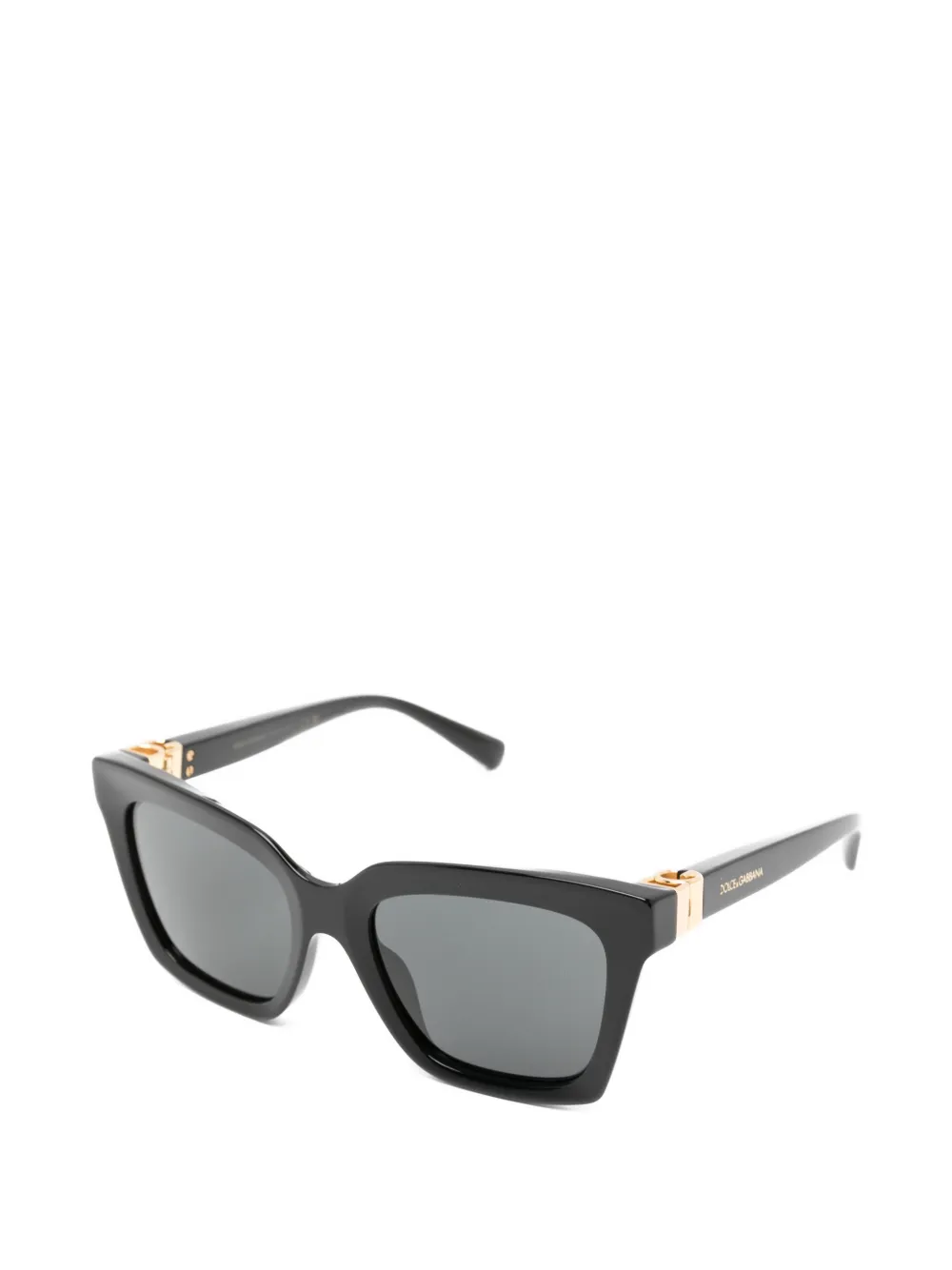Dolce & Gabbana Eyewear Zonnebril met vierkant montuur en logoplakkaat Zwart