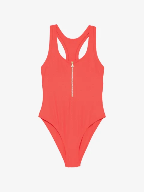 Heidi Klein maillot de bain à fermeture zippée et motif nid d'abeille