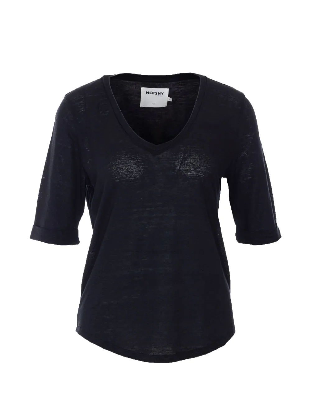 NOTSHY Romana V-neck T-shirt - Schwarz