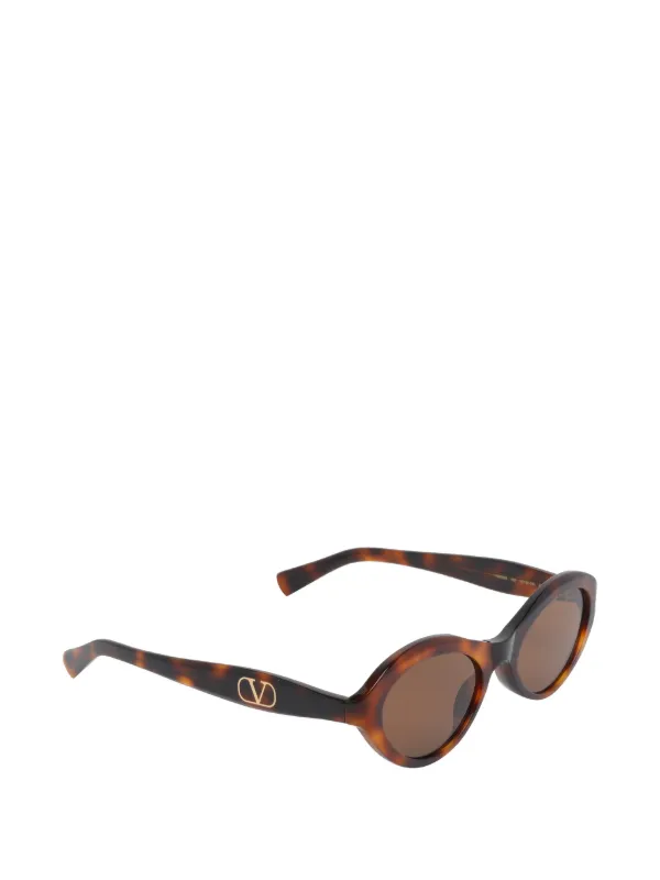 VALENTINO GARAVANI EYEWEAR V-logo cat-eye Sunglasses | Brown  display picture 2