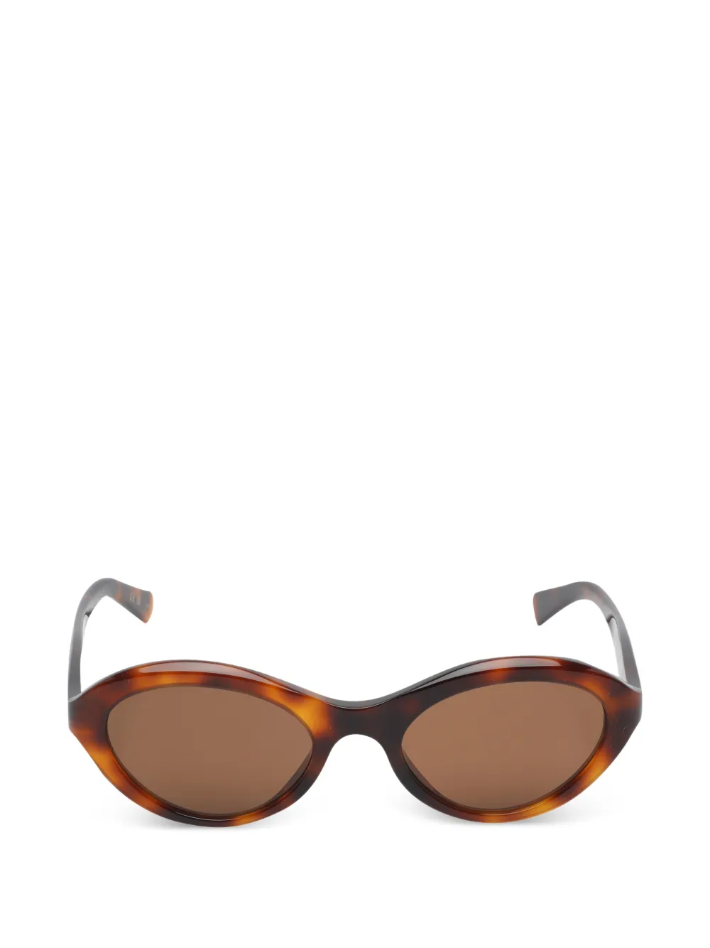 VALENTINO GARAVANI EYEWEAR VLogo Signature oval-frame sunglasses - Marrone