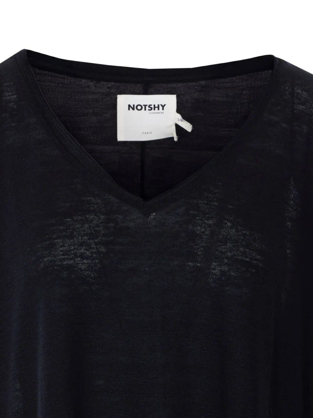 NOTSHY Emilie T-shirt met V-hals Zwart