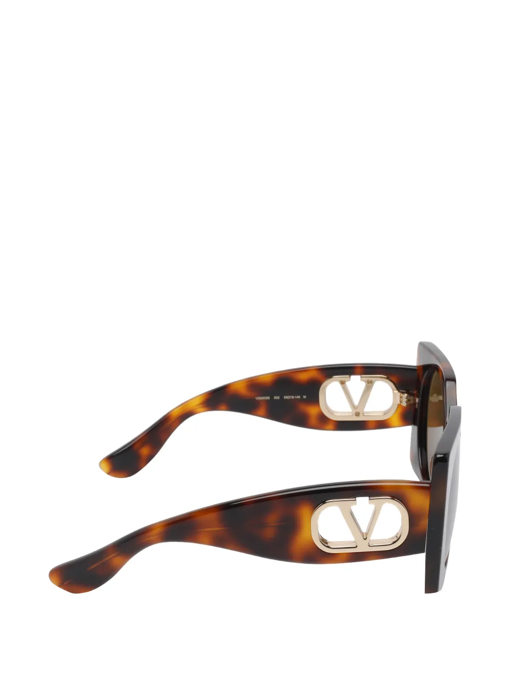 VALENTINO GARAVANI EYEWEAR Zonnebril met geometrisch montuur met VLogo Bruin