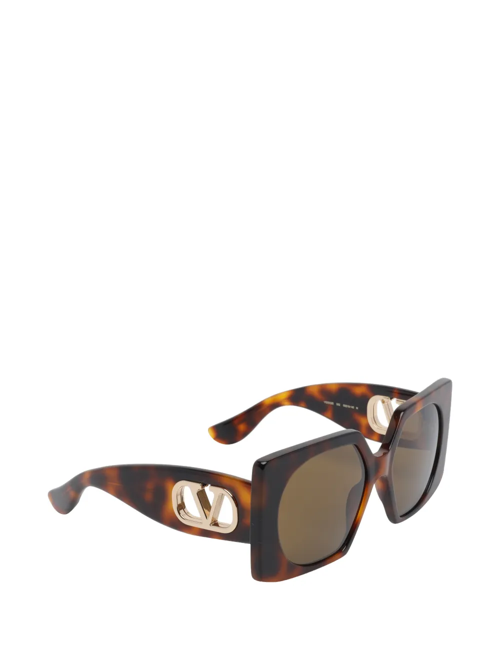 VALENTINO GARAVANI EYEWEAR Zonnebril met geometrisch montuur met VLogo Bruin