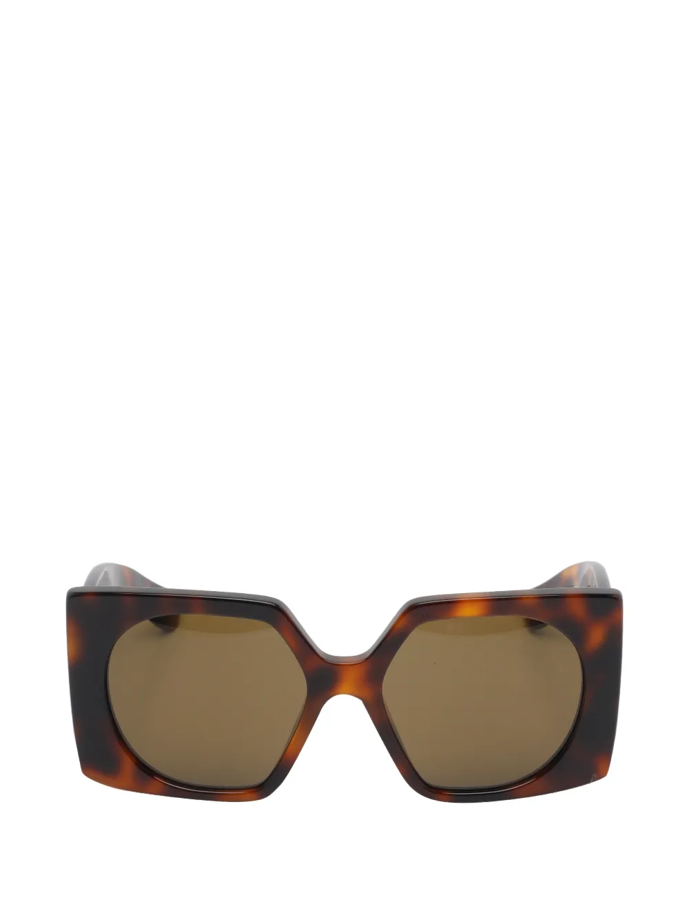Valentino Garavani Eyewear Vlogo Signature Rectangle-frame Sunglasses In Brown