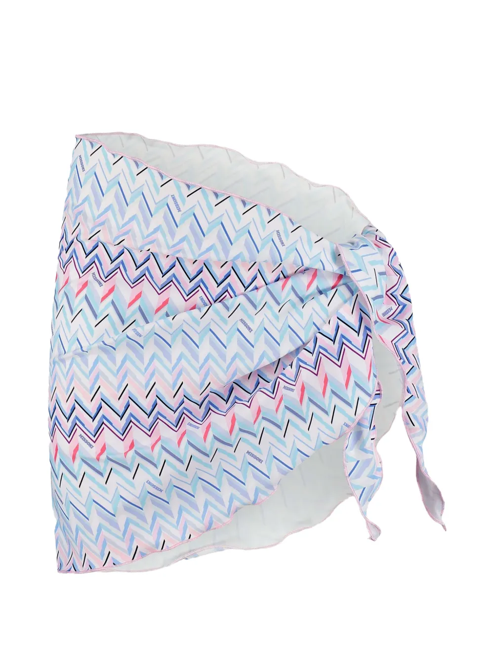 Missoni Kids zigzag-print sarong - Bianco