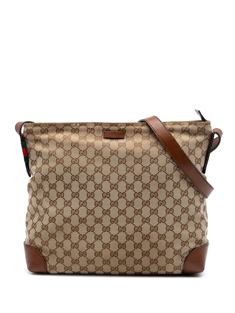 Gucci Pre-Owned 2016-2026 GG Canvas Web crossbody bag - Toni neutri