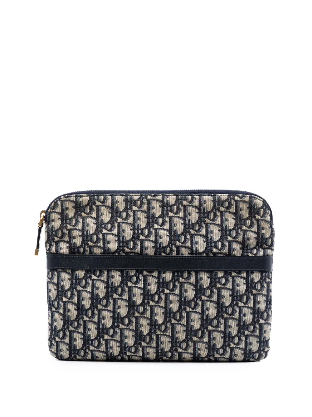 Christian Dior Pre-Owned 2019 Oblique Canvas clutch bag - Blu