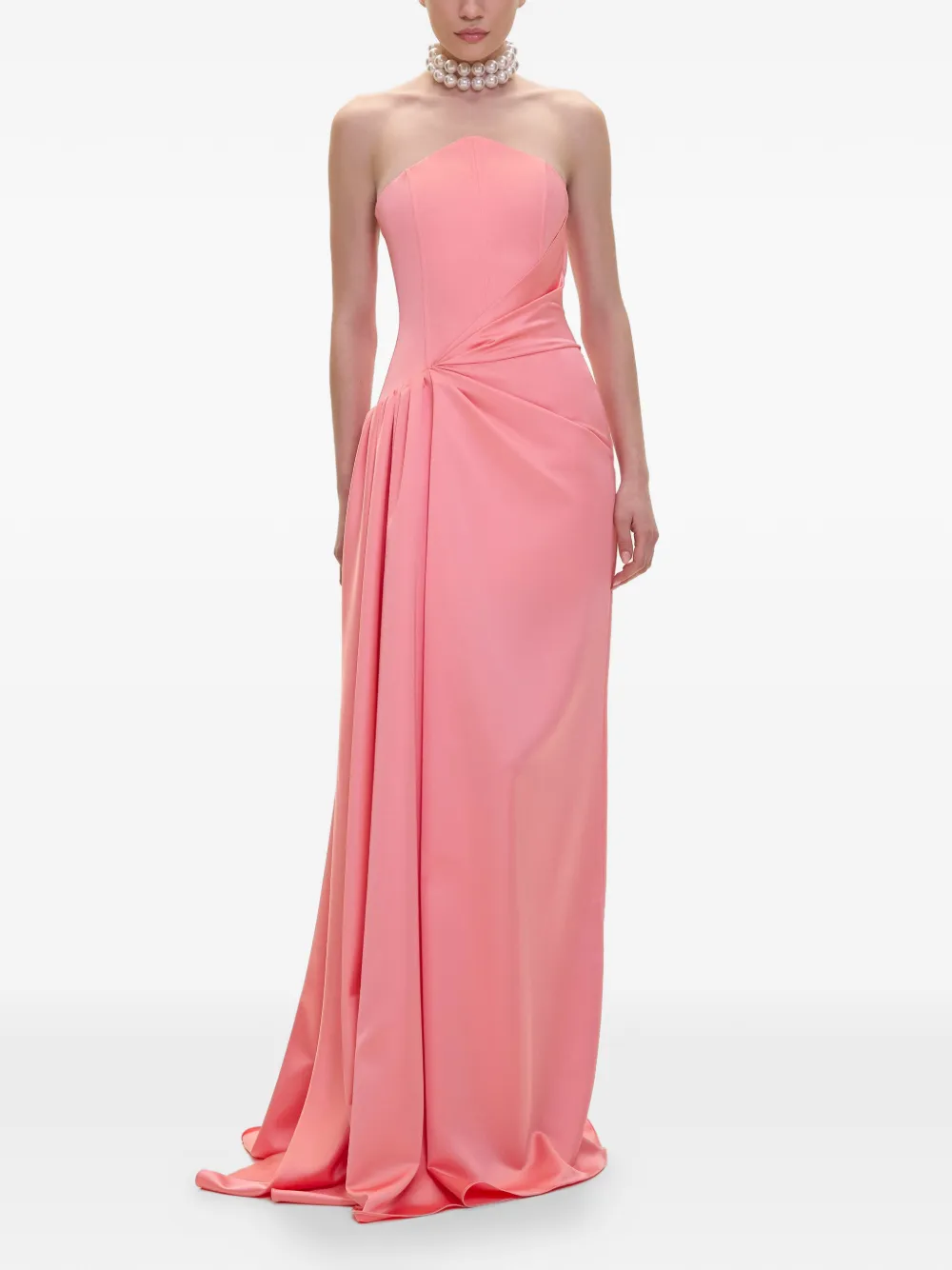 V:PM ATELIER Kira strapless maxi-jurk met gedrapeerd detail Roze