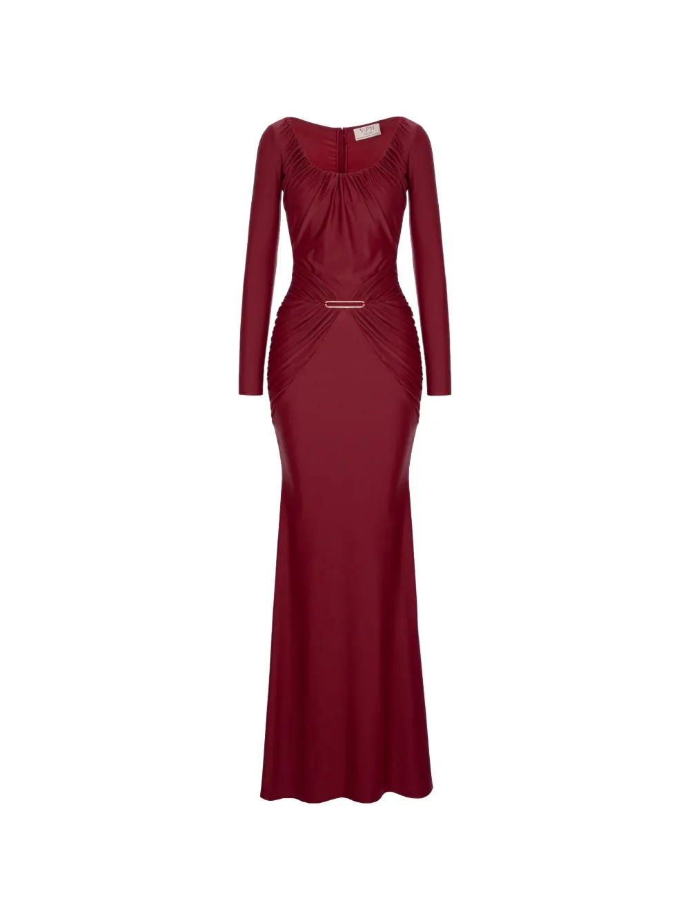 V:PM ATELIER Delia gathered-details maxi dress - Rosso