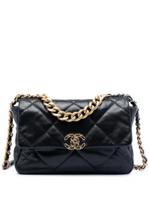 CHANEL Pre-Owned 2019 ラージ ラムスキン 19 フラップ サッチェル