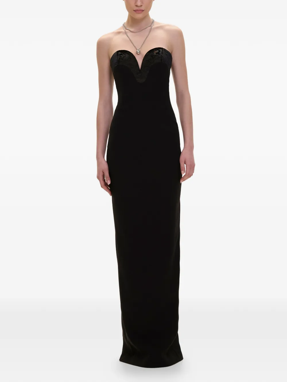 V:PM ATELIER Sindel maxi-jurk met cape Zwart