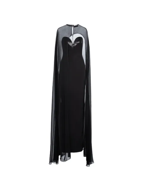 V:PM ATELIER Sindel cape-overlay maxi dress