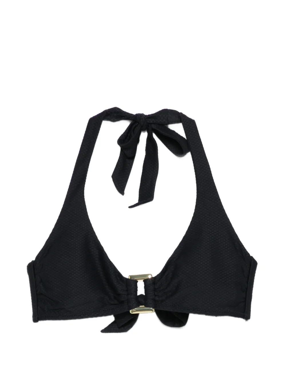 Heidi Klein Top bikini con scollo all'americana - Nero