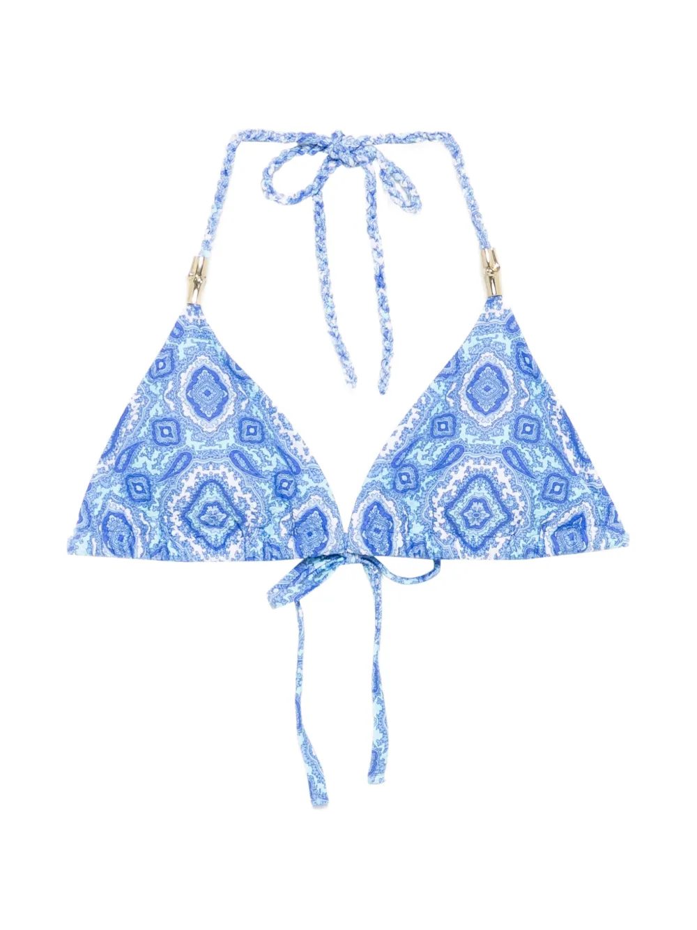 Heidi Klein Top bikini con stampa paisley - Blu