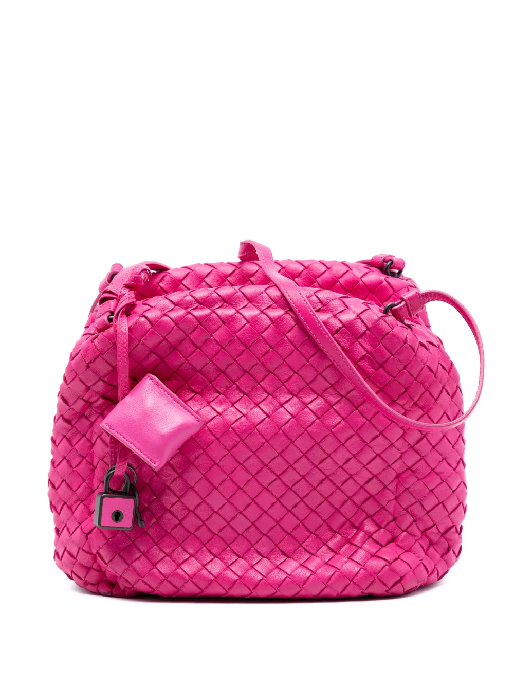 Bottega Veneta Pre-Owned 2012-2026 Nappa Intrecciato Cube crossbody bag - Rosa
