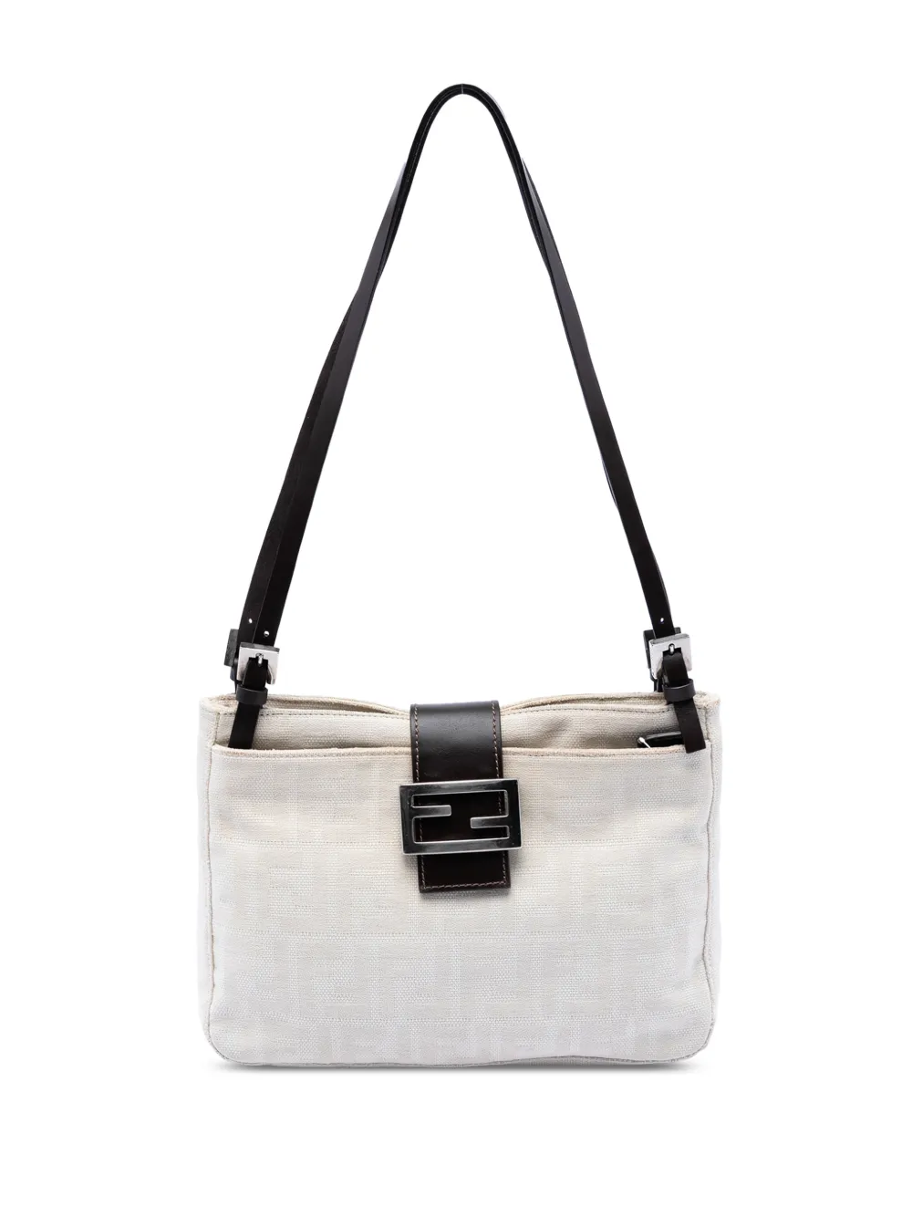 Fendi Pre-Owned 2000-2010 Zucca Canvas shoulder bag - Bianco