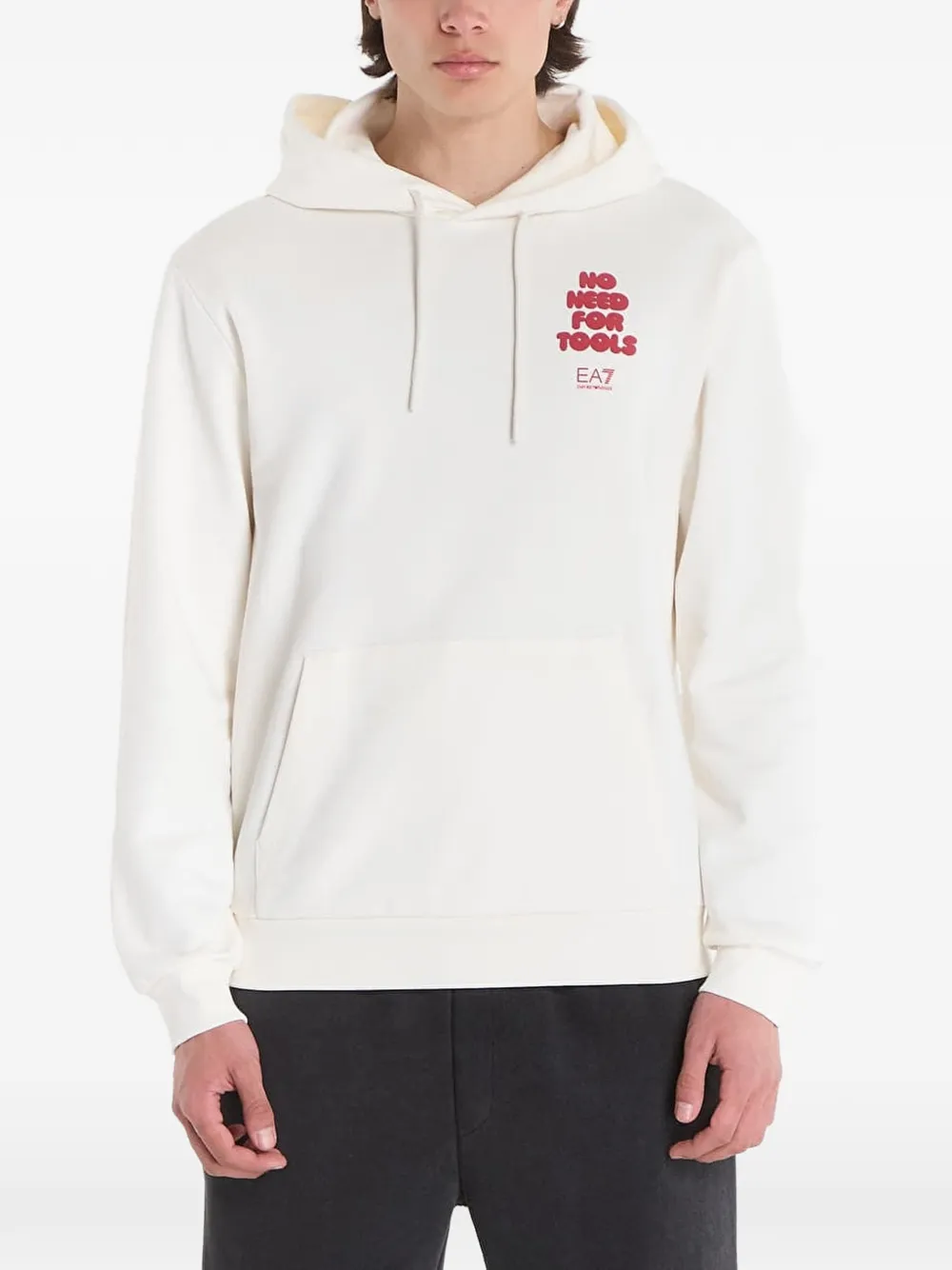 Ea7 Emporio Armani graphic-print hoodie - Toni neutri