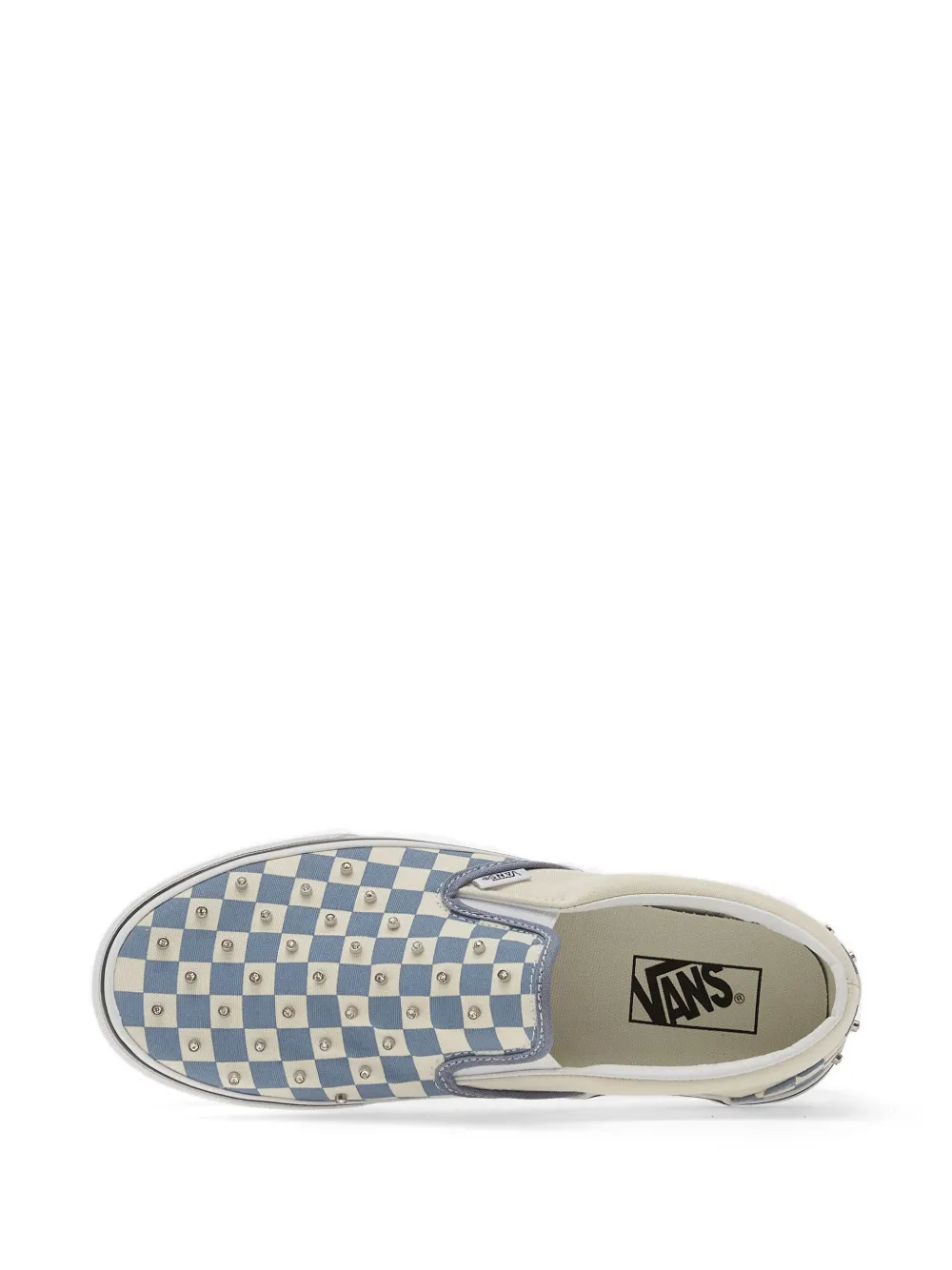Vans checkerboard stud-embellished sneakers Beige
