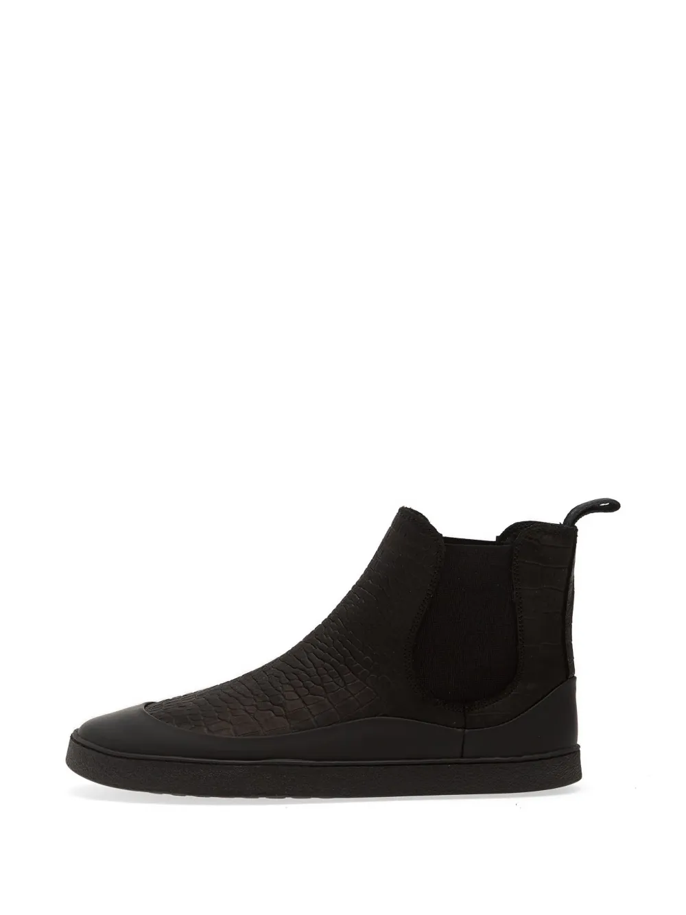 Groundies Crocodile-effect Chelsea Boots In Black
