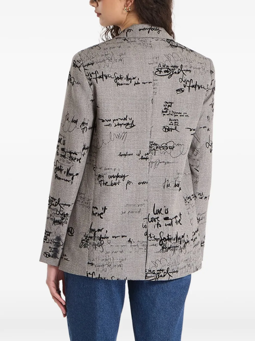 Desigual Geruite blazer Grijs