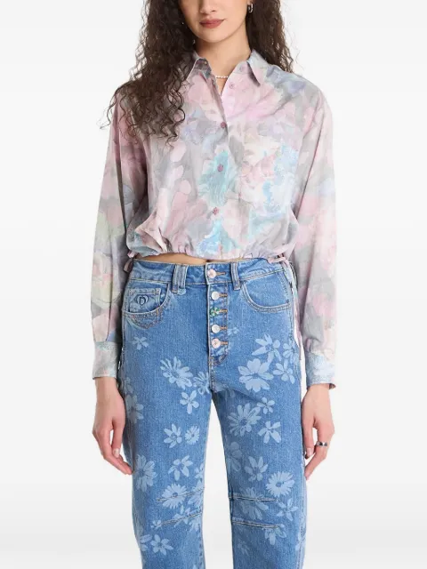 Desigual floral-print cropped shirt