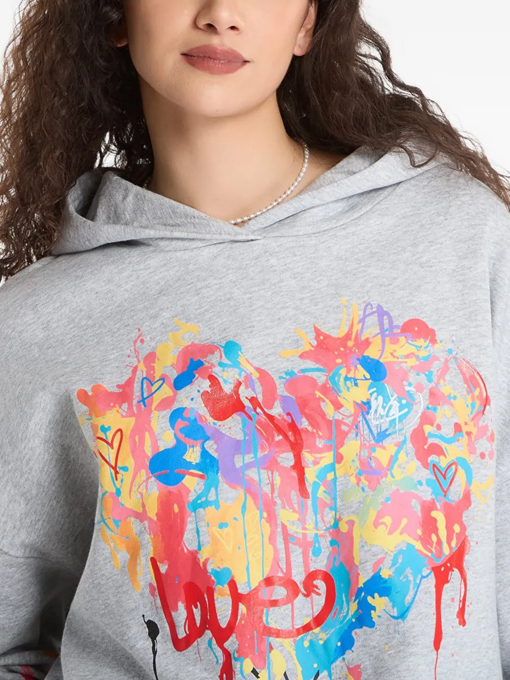 Desigual x Disney Mickey Mouse hoodie met grafische print Grijs
